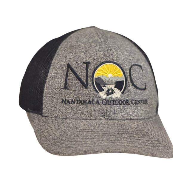 NOC Trucker Hat Unisex Adjustable Gray Black Nantahala Outdoors Hiking - Picture 2 of 5